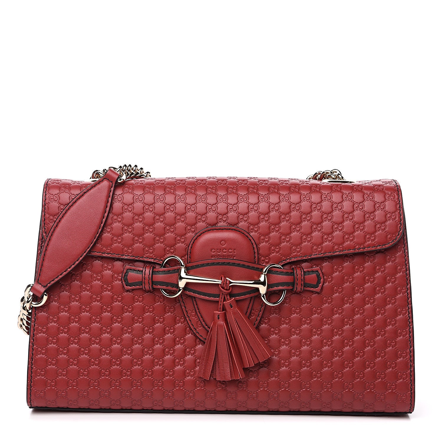 Gucci Microguccissima Medium Emily Chain Shoulder Bag Red 2 of 10