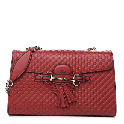Gucci Microguccissima Medium Emily Chain Shoulder Bag Red 2 of 10