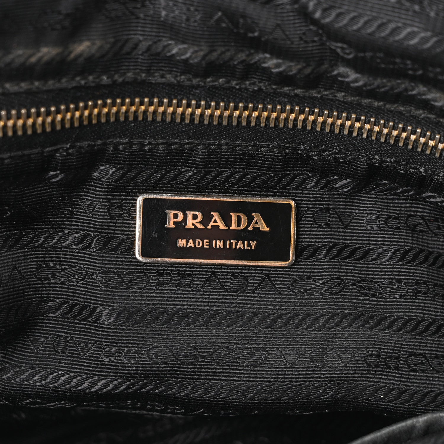 Prada Tessuto Nylon Chevron Catena Bag Black 6 of 10