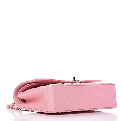 Chanel Iridescent Caviar Quilted Medium Double Flap Rose Pink 4 of 11