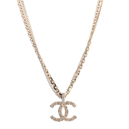 Chanel Crystal CC Multi Strand Chain Necklace Gold 1 of 6
