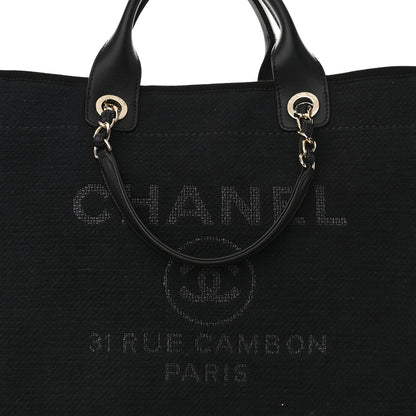Chanel Mixed Fibers Medium Deauville Tote Black 9 of 11