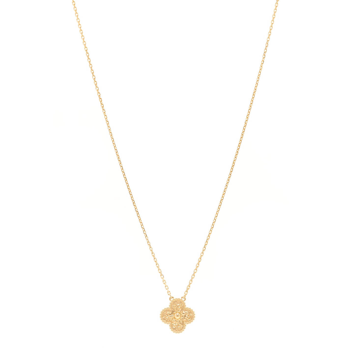 18K Yellow Gold Vintage Alhambra Pendant Necklace