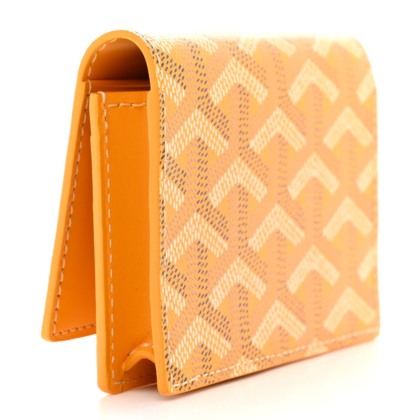Goyardine Business Card Holder Yellow