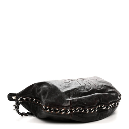 Chanel Glazed Caviar Modern Chain Hobo Brown 4 of 12
