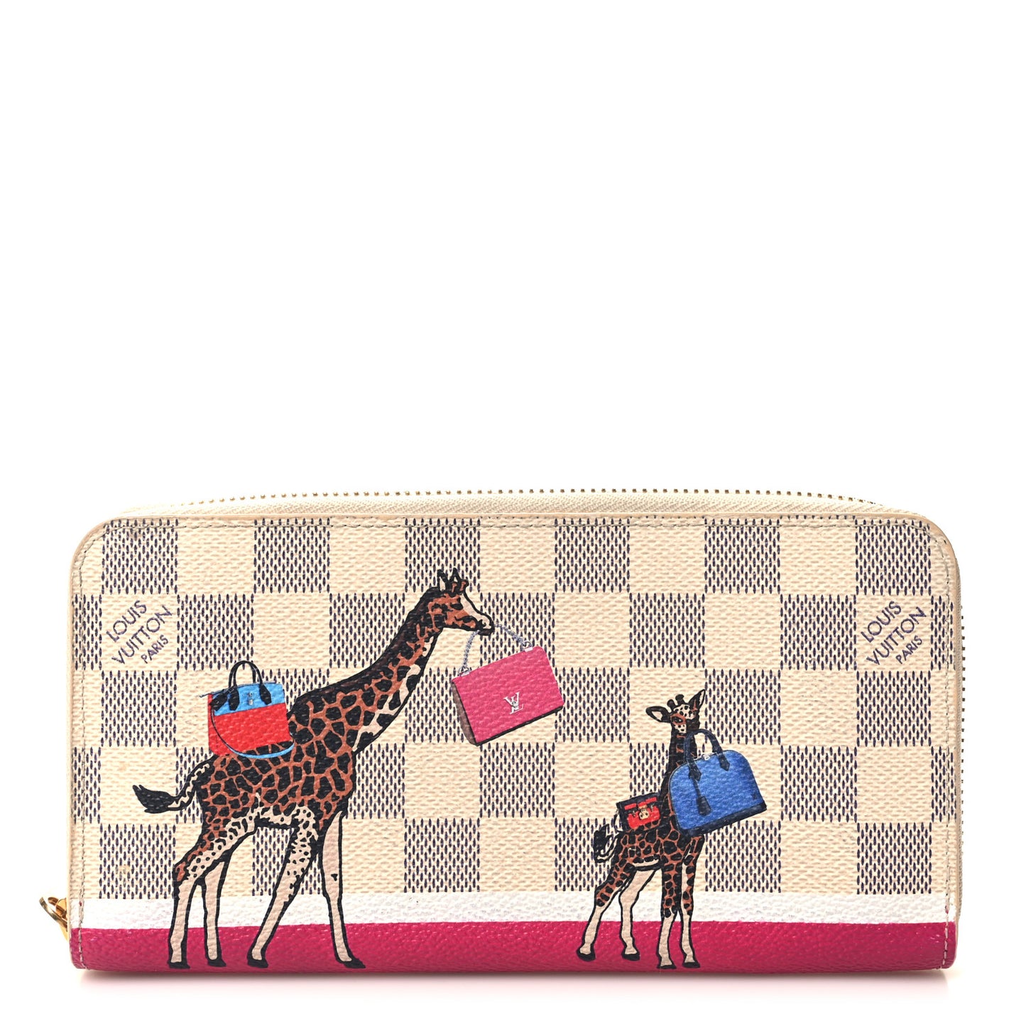 Damier Azur 2017 Christmas Animation Zippy Wallet
