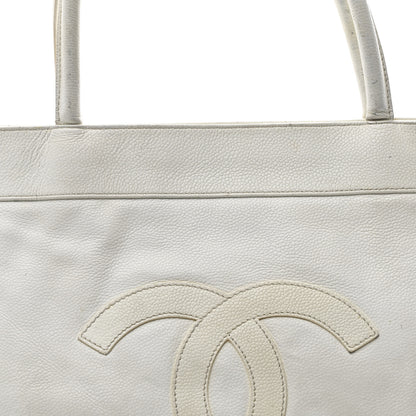 Chanel Caviar CC Timeless Tote White 8 of 10