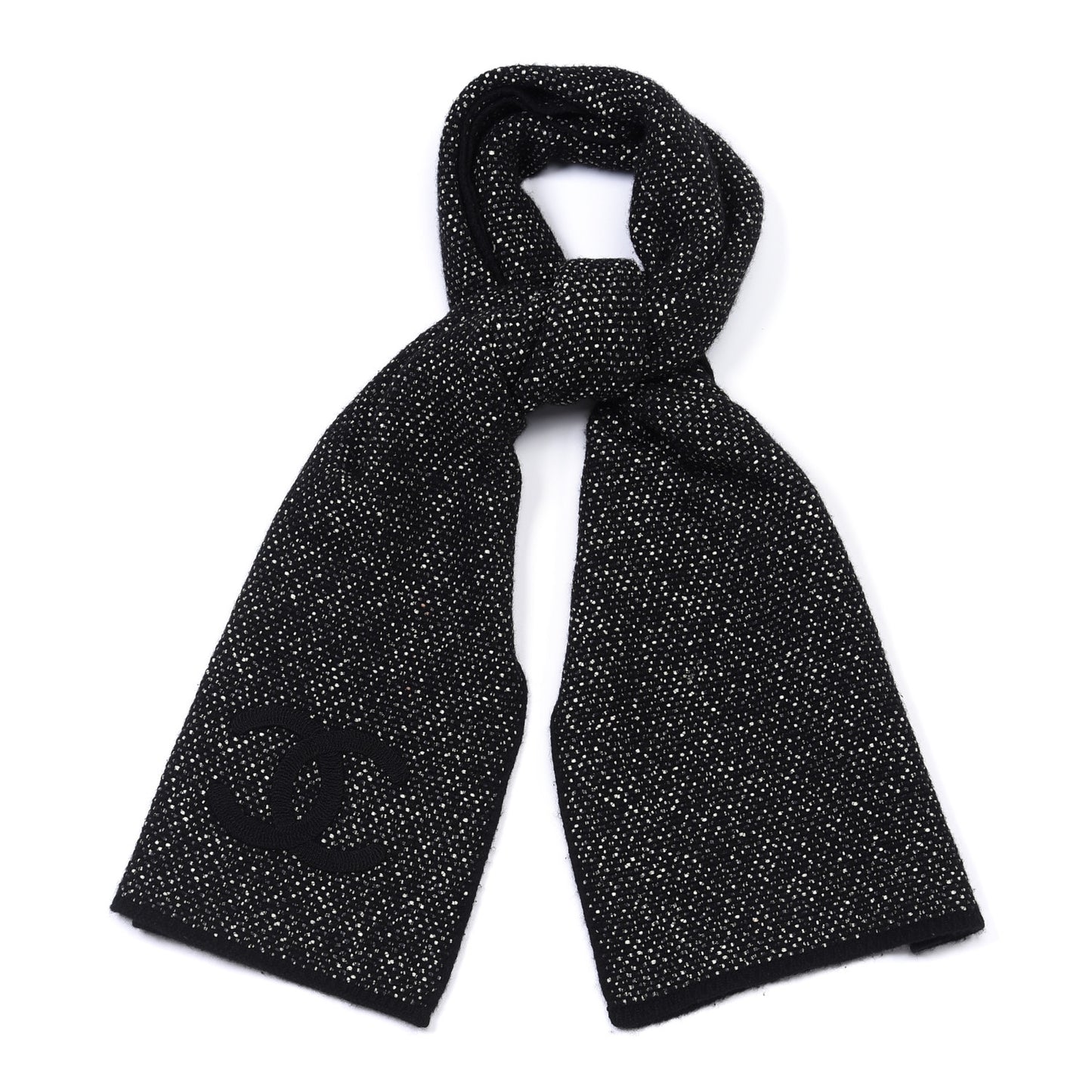 Cotton Cashmere CC Scarf Black