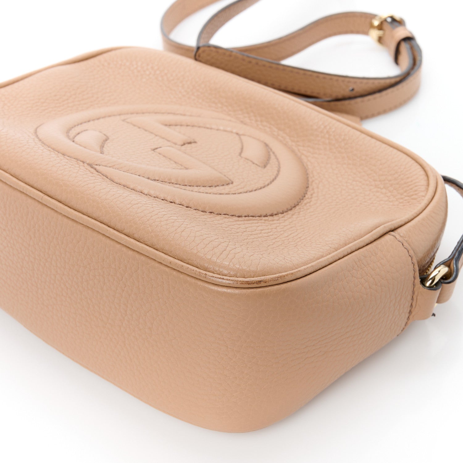 Gucci Pebbled Calfskin Small Soho Disco Bag Camelia 11 of 12