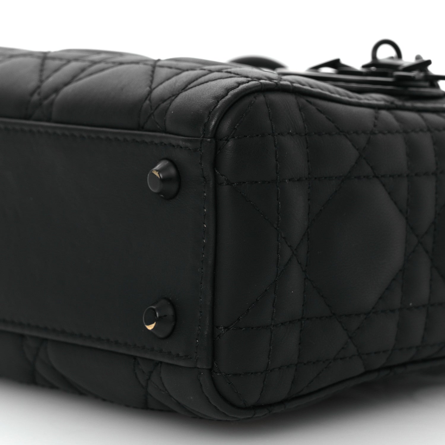 Christian Dior Ultra Matte Calfskin Cannage Mini Lady Dior Black 11 of 15