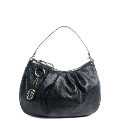 Gucci Guccissima Medium Sukey Hobo Black 1 of 7