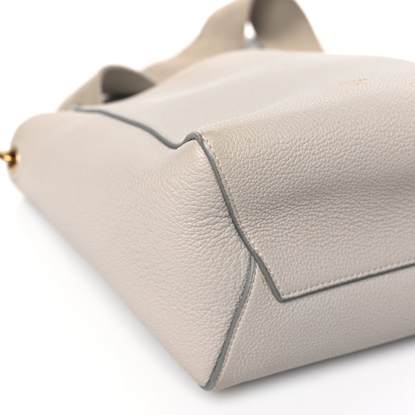 Soft Grained Calfskin Small Sangle Bucket Bag Light Taupe