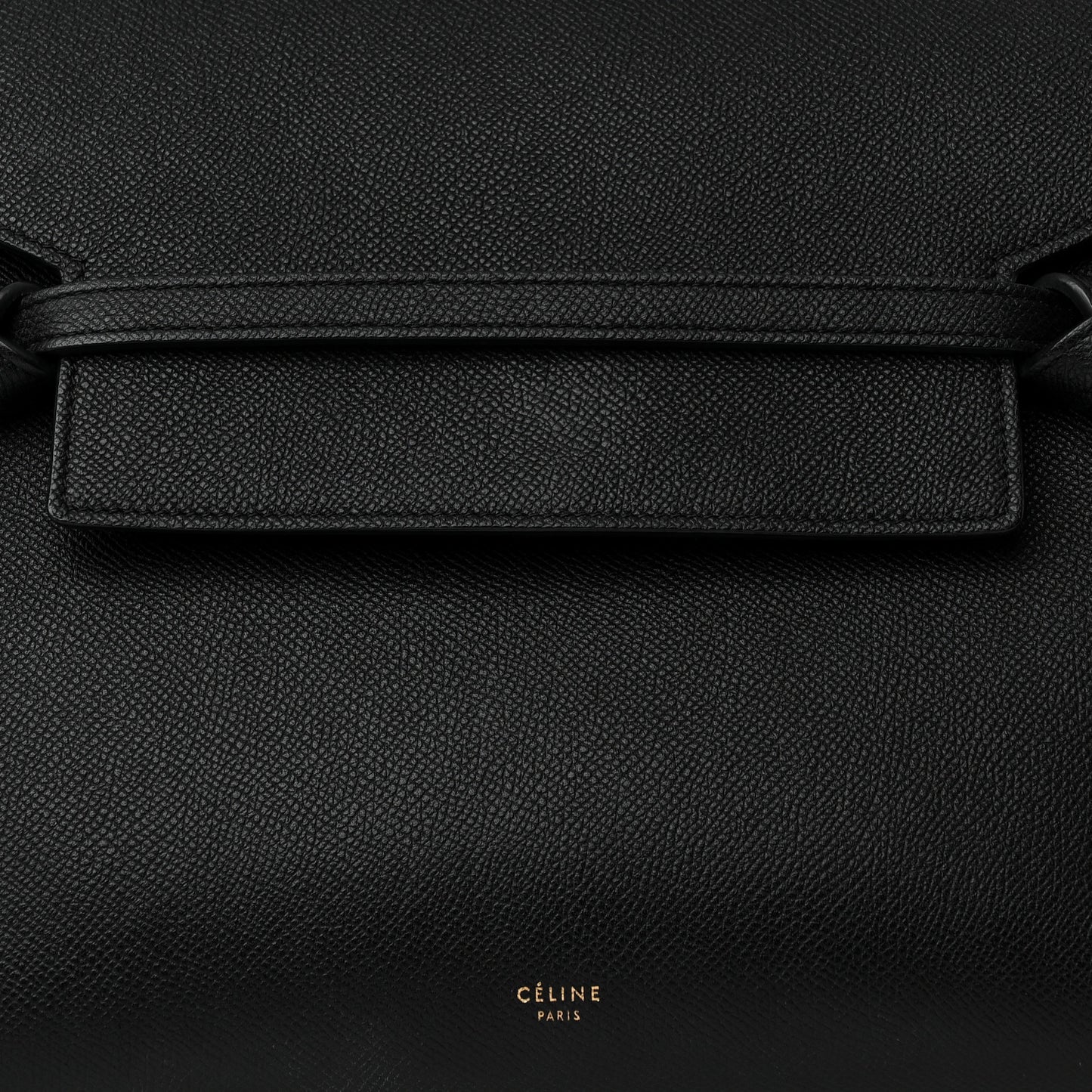 Grained Calfskin Mini Belt Bag Black