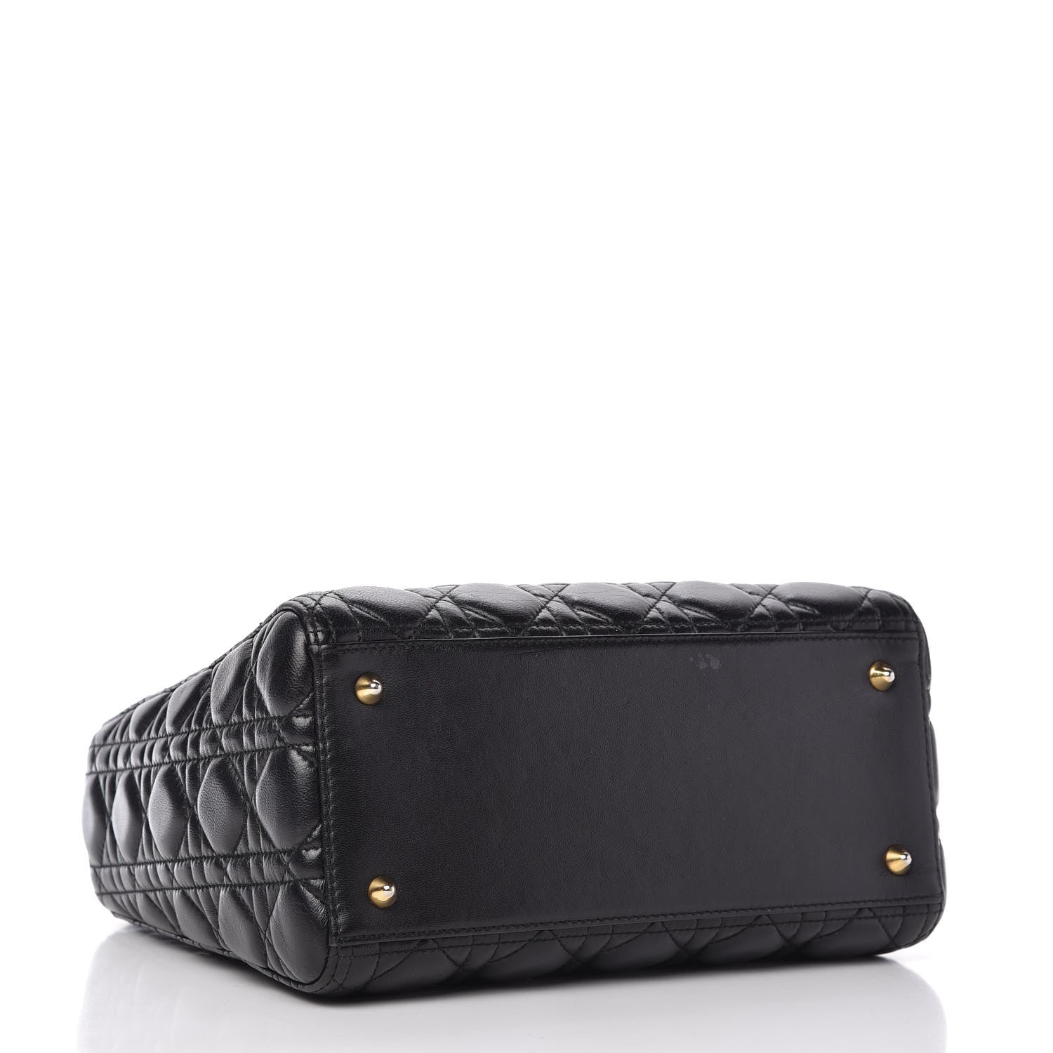 Christian Dior Lambskin Cannage Medium Lady Dior Black 4 of 10