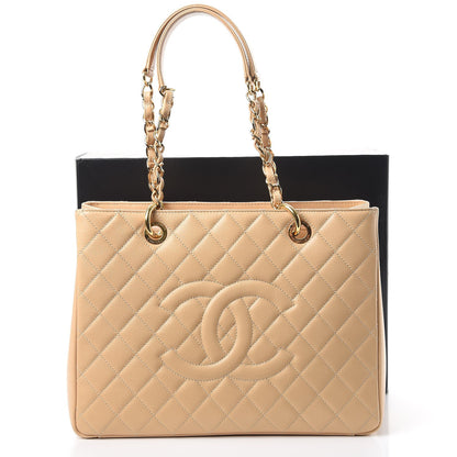 Chanel Caviar Quilted Grand Shopping Tote GST Beige Clair 9 of 9