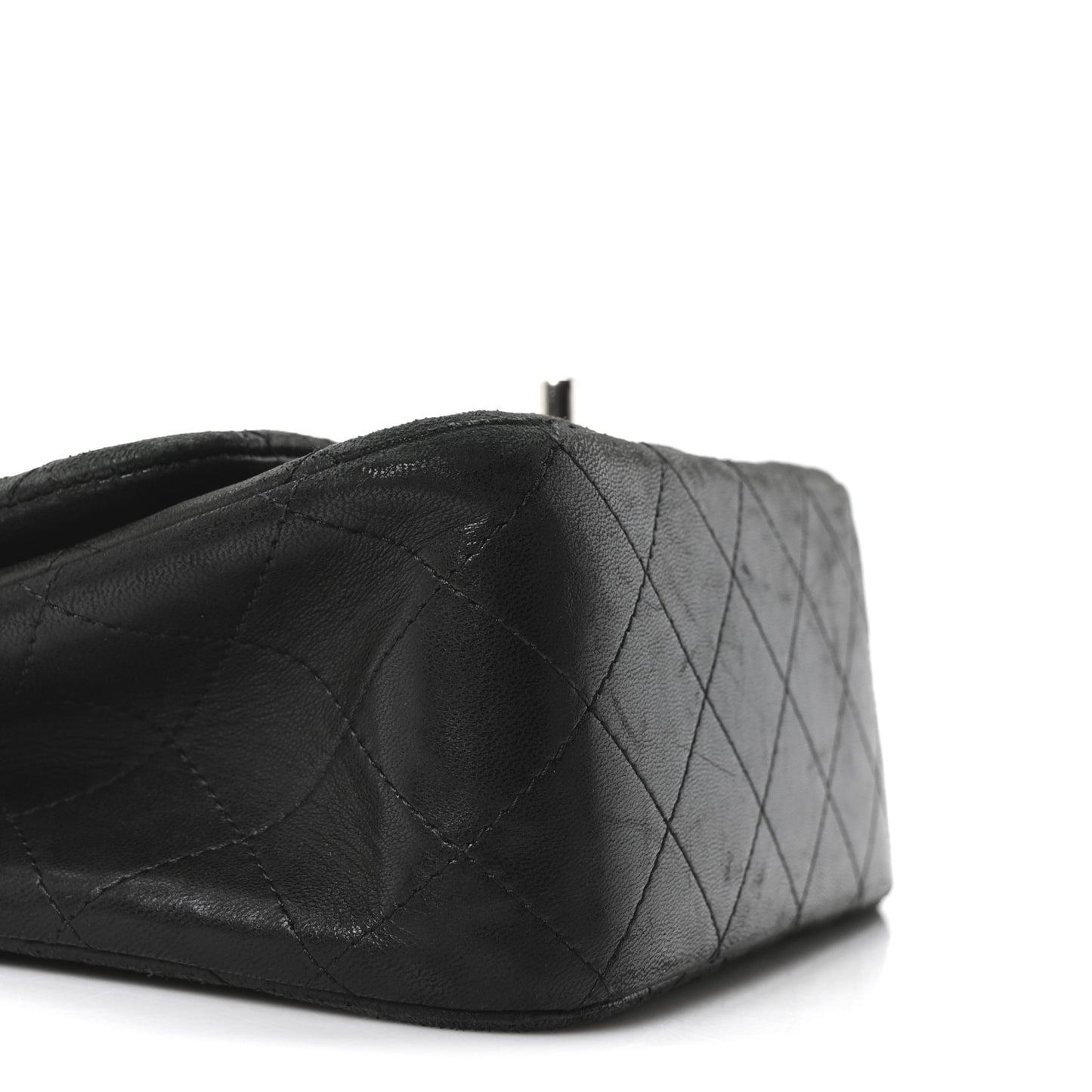 Lambskin Quilted Mini Square Flap Black