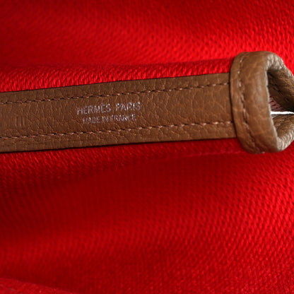 Hermes Twill H Negonda Verso Garden Party 36 MM Ecru Biscuit Rouge De Coeur 5 of 7