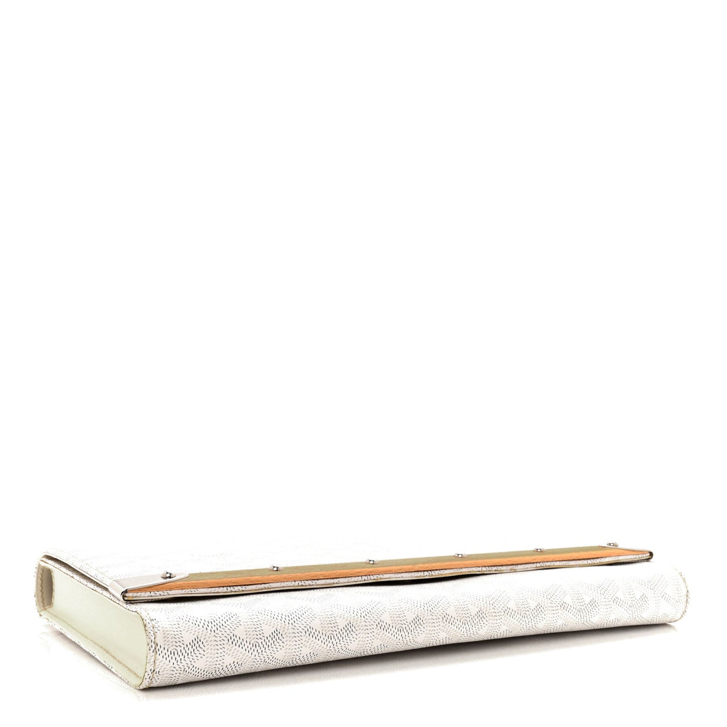 Goyardine Monte Carlo Bois Clutch White