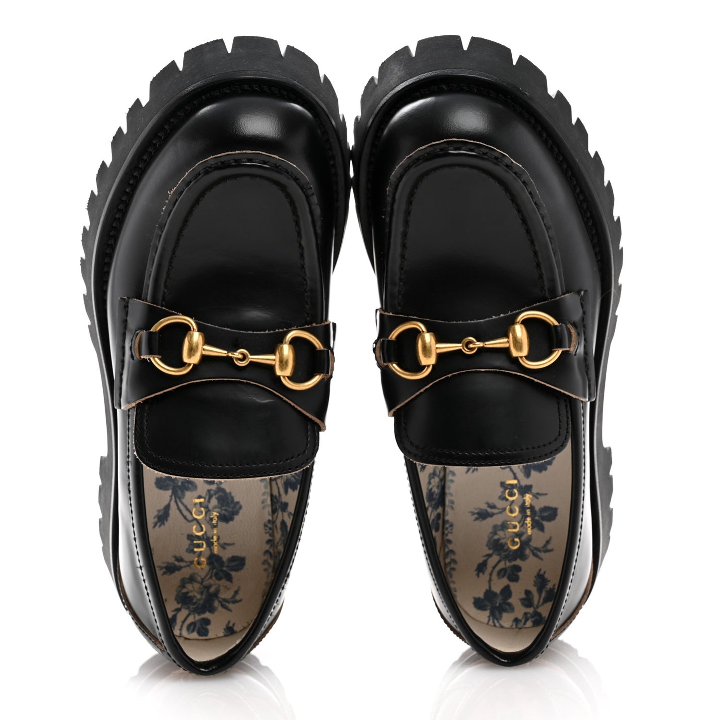 Cordovan Lux Womens Harald Horsebit 25mm Platform Loafers 36.5 Black