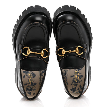 Gucci Cordovan Lux Womens Harald Horsebit 25mm Platform Loafers 36.5 Black 2 of 10
