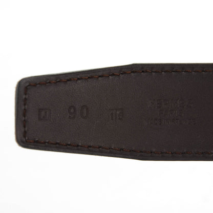 Hermes Box Chamonix 32mm H Belt 90 Black Chocolate 4 of 6