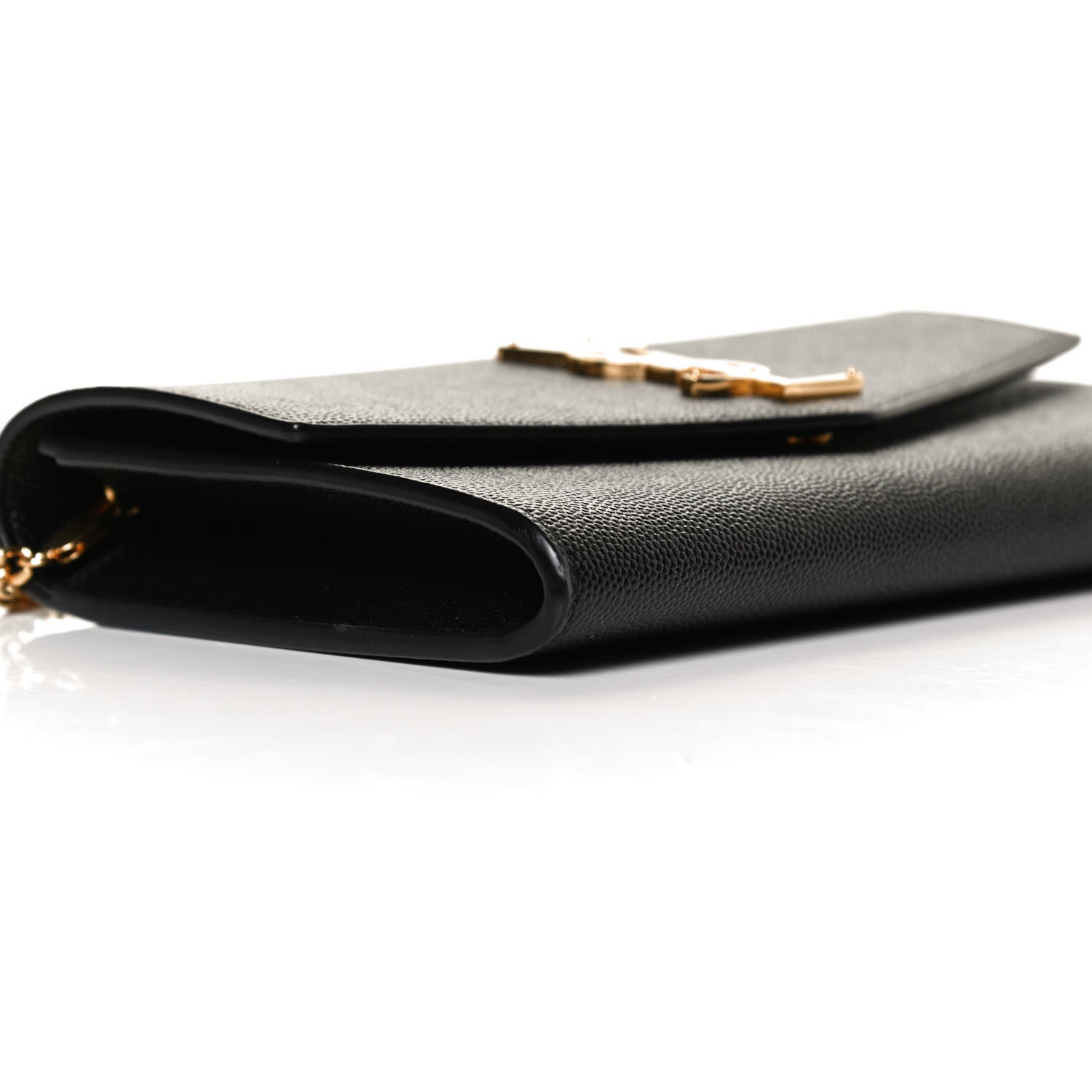 Saint Laurent Grain De Poudre Uptown Chain Wallet Black 8 of 12