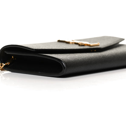 Saint Laurent Grain De Poudre Uptown Chain Wallet Black 8 of 12
