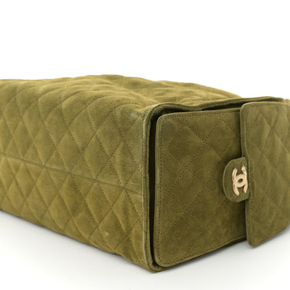 Chanel Suede Quilted Medium Chanel 25 Handbag Khaki 11 of 11