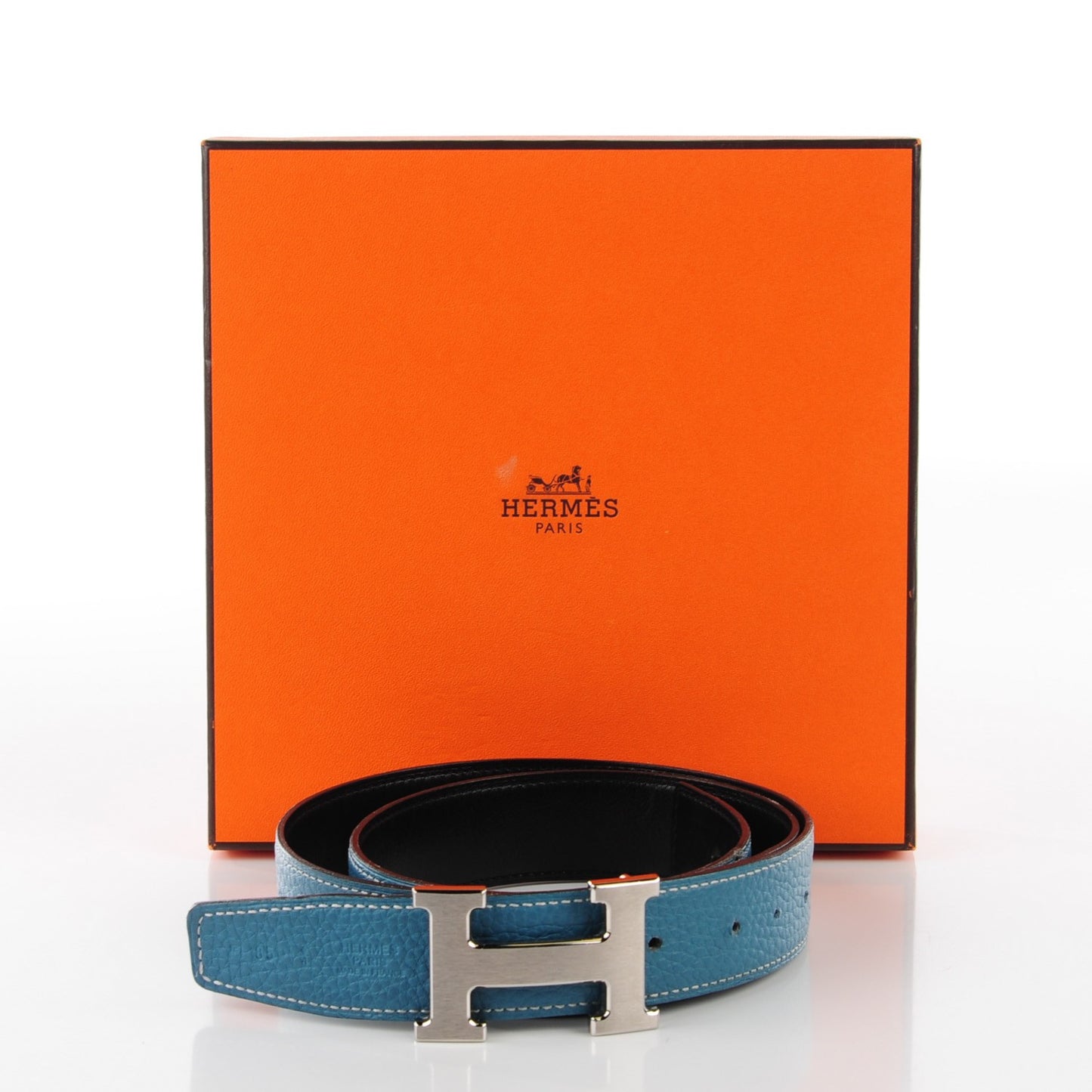 Box Togo 24mm H Belt 85 Black Blue Jean