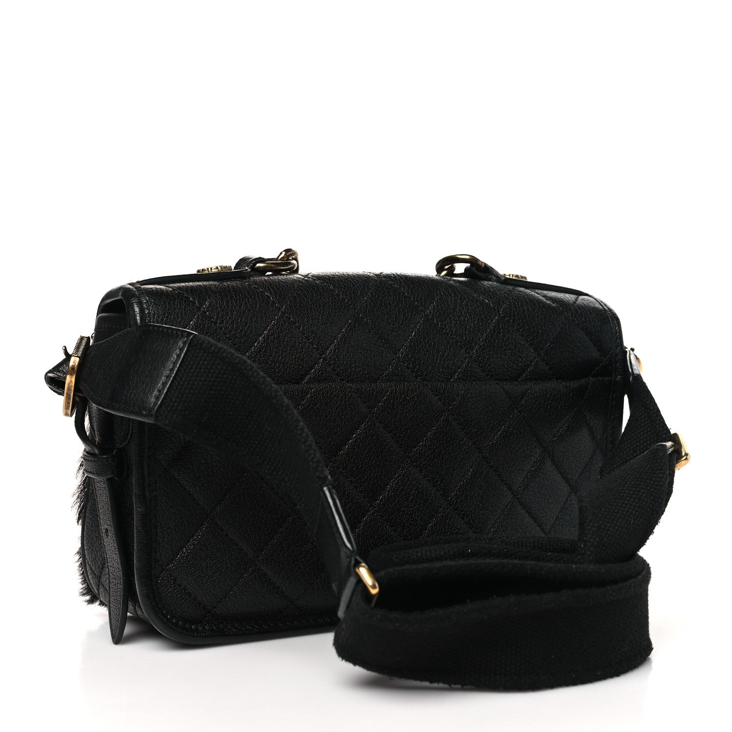 Chanel Goatskin Fur Paris Dallas Messenger Bag  Black 3 of 11