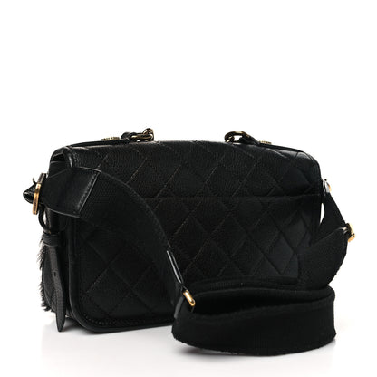 Chanel Goatskin Fur Paris Dallas Messenger Bag  Black 3 of 11