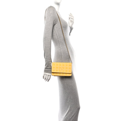 Chanel Nylon Travel Wallet On Chain WOC Yellow 2 of 10