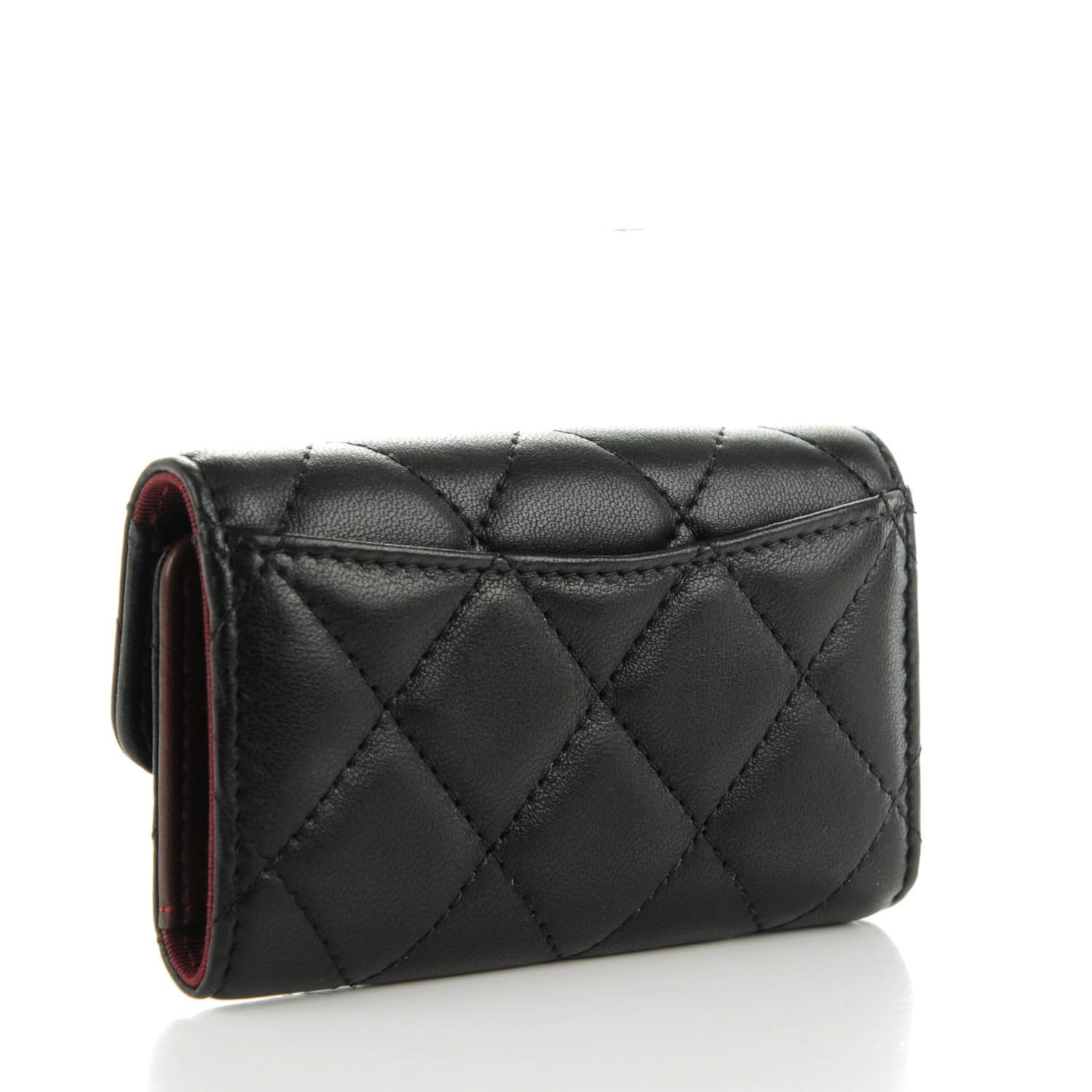 Chanel Lambskin Quilted 6 Key Holder Black 3 of 8