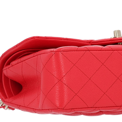 Chanel Caviar Quilted Small Double Flap Red 10 of 11