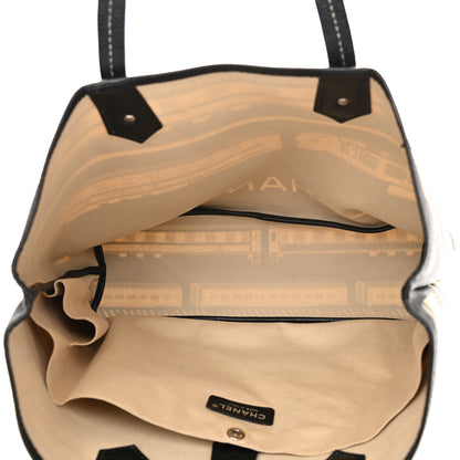 Chanel Coated Canvas Le Train Bag Black 5 of 11