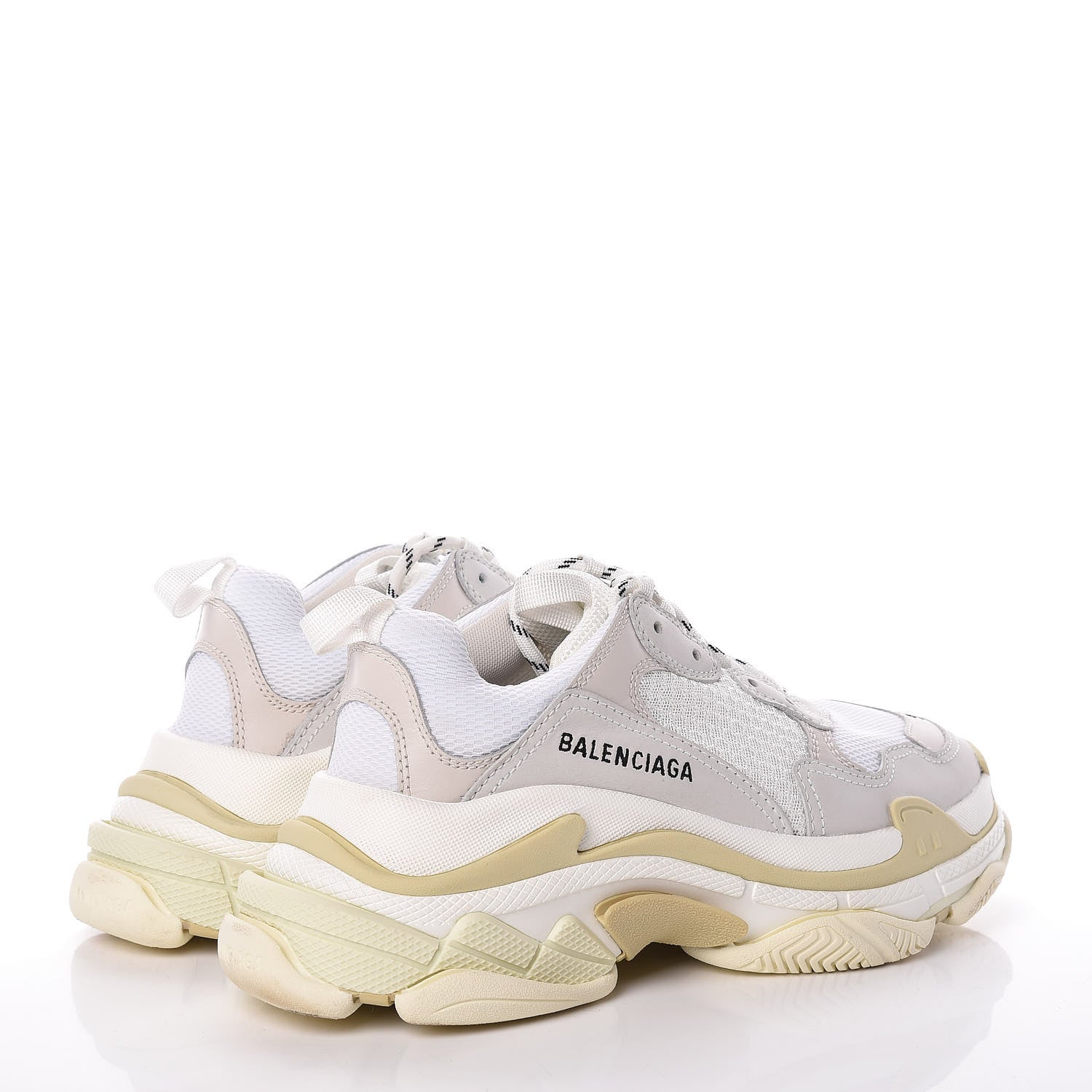 Balenciaga Fabric Mesh Mens Triple S Sneakers 39 White 4 of 24