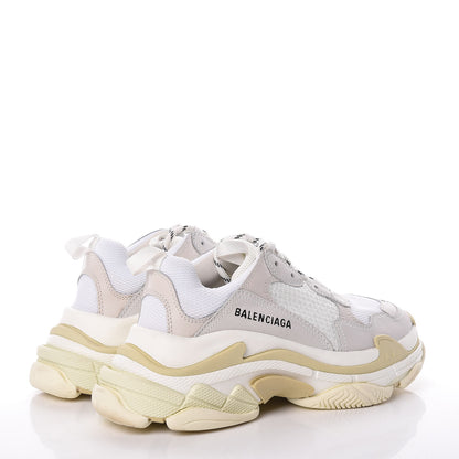 Balenciaga Fabric Mesh Mens Triple S Sneakers 39 White 4 of 24