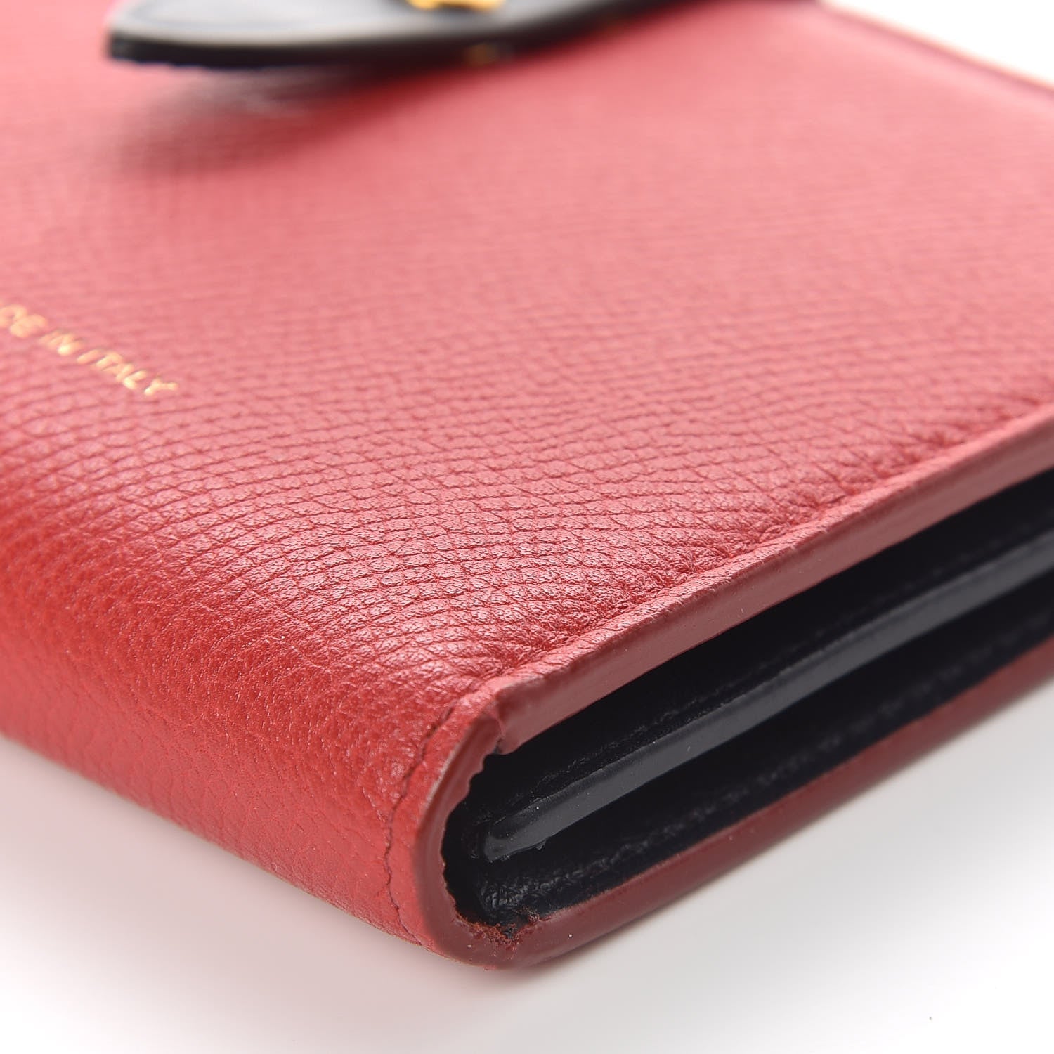 Celine Grained Calfskin Medium Multifunction Strap Wallet Coquelicot 9 of 10