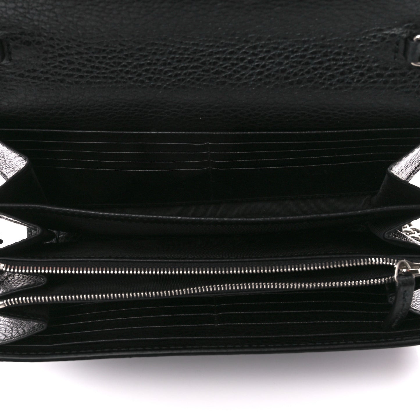 Calfskin Mini Dionysus Chain Wallet Black