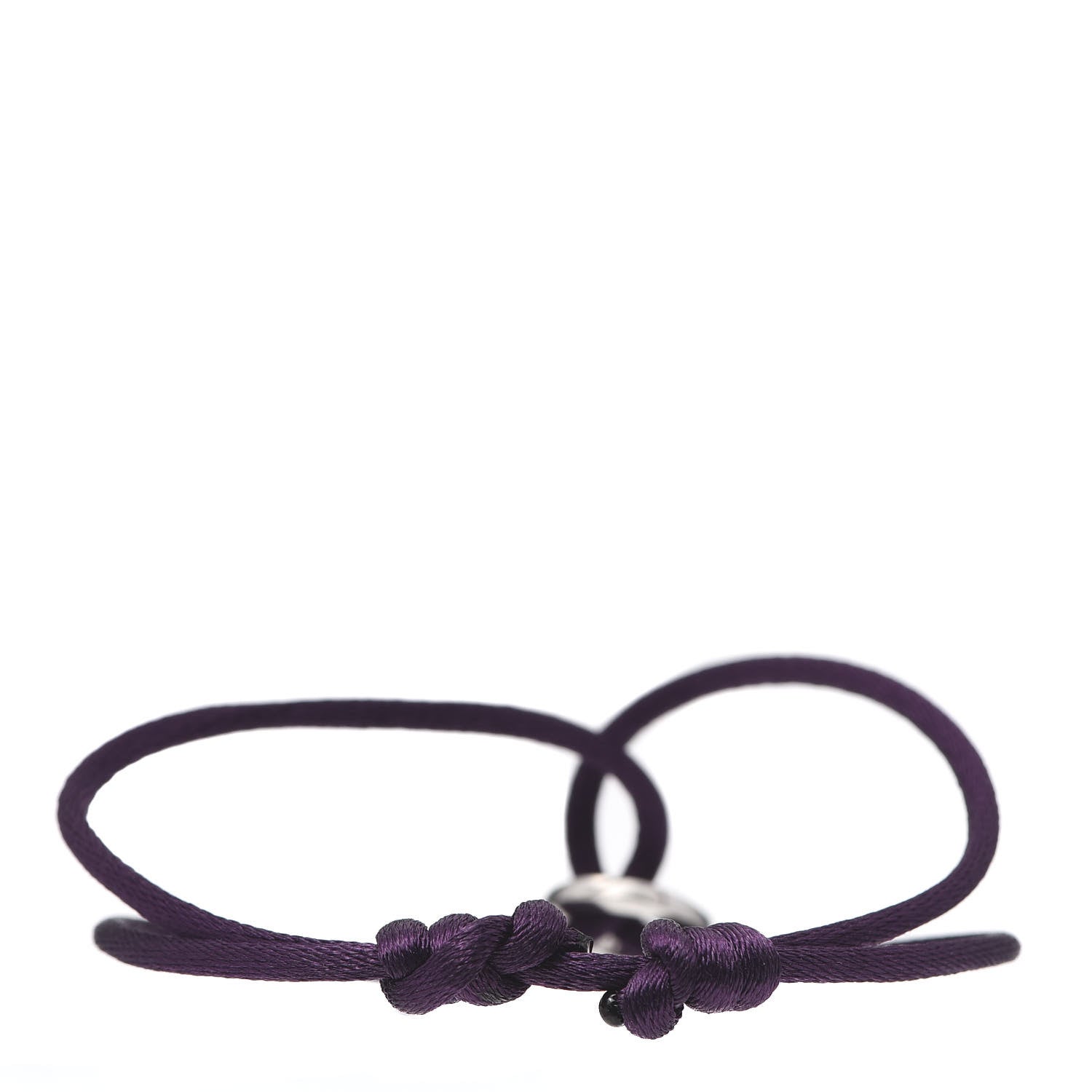 Cartier 18K White Gold Diamond LOVE Adjustable Cord Bracelet Purple 3 of 5