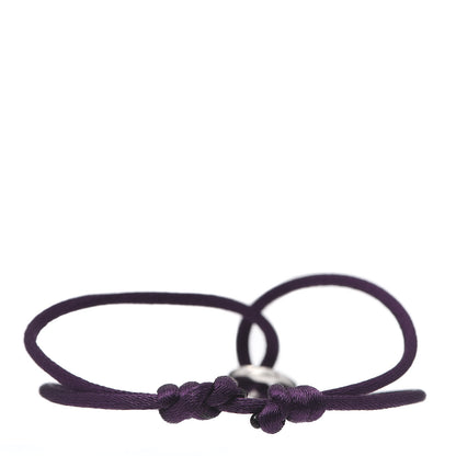 Cartier 18K White Gold Diamond LOVE Adjustable Cord Bracelet Purple 3 of 5