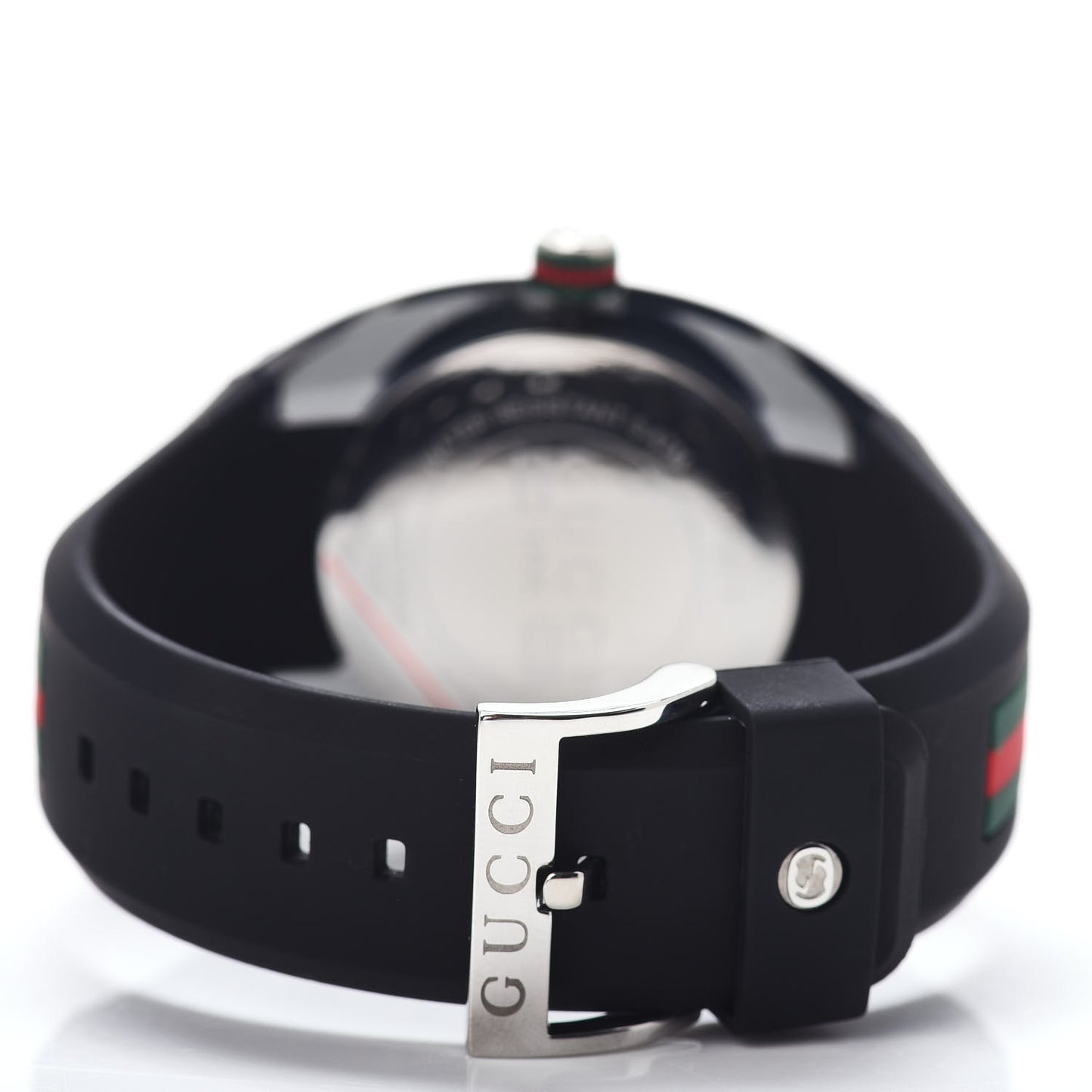 Stainless Steel Rubber 46mm Sync Web Quartz Watch Black