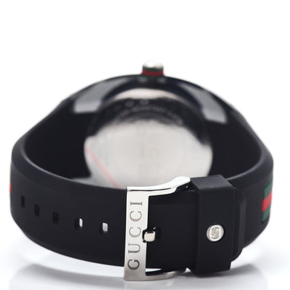 Gucci Stainless Steel Rubber 46mm Sync Web Quartz Watch Black 3 of 4