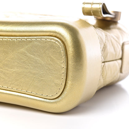 Chanel Metallic Aged Calfskin Quilted Small Gabrielle Hobo Gold 6 of 10