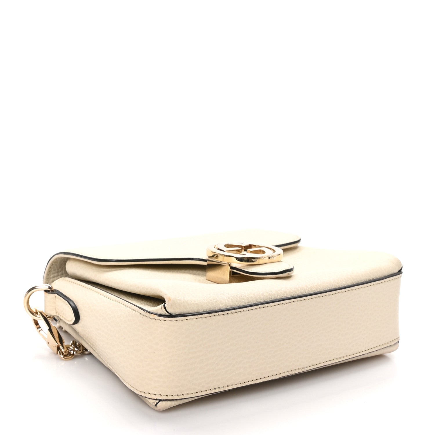 Gucci Dollar Calfskin Interlocking G Crossbody Bag Ivoire 4 of 12