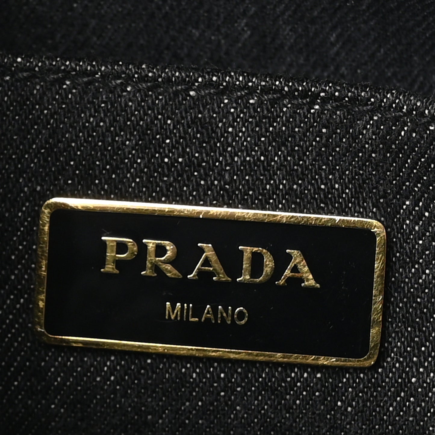 Denim Small Logo Tote Black