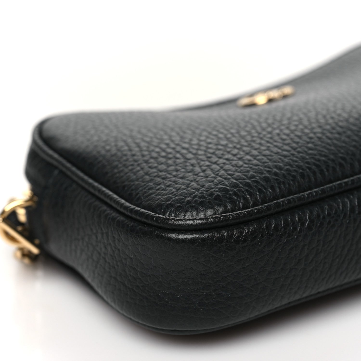 Gucci Dollar Calfskin Super Mini GG Marmont Chain Shoulder Bag Black 9 of 10