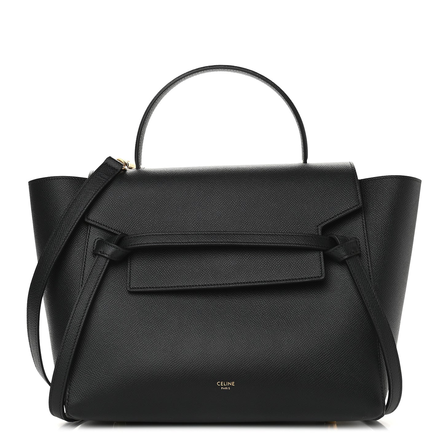 Grained Calfskin Mini Belt Bag Black