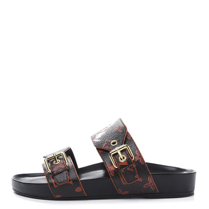 Louis Vuitton Catogram Bom Dia Flat Mule 38 Black Marron 1 of 8
