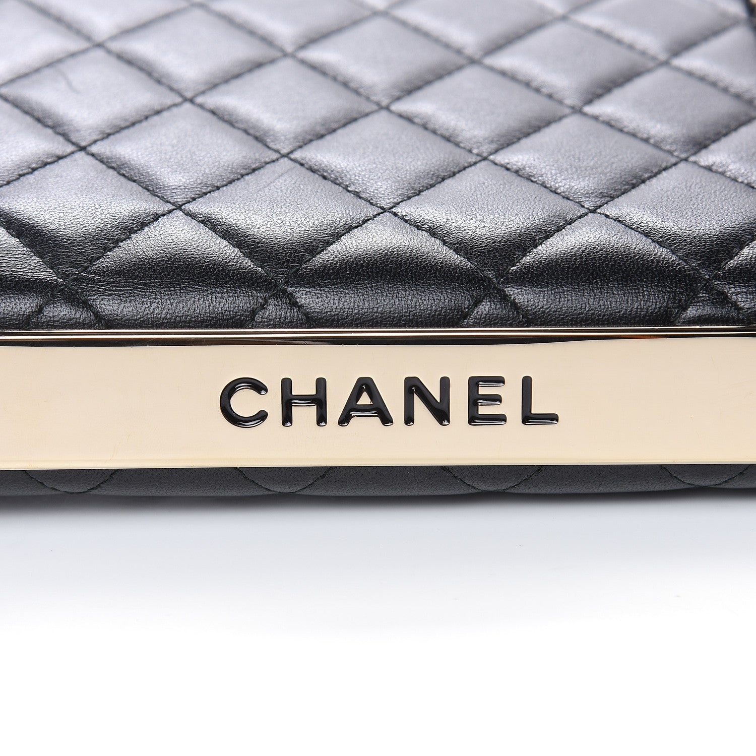 Chanel Lambskin Quilted Trendy CC Wallet On Chain WOC Black 11 of 14